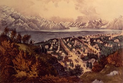 Great Salt Lake, Utah by N. and Ives, J.M. Currier